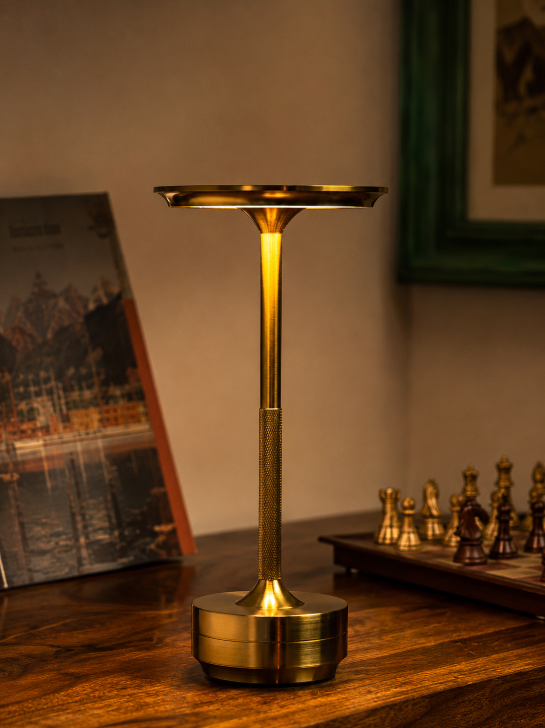 LUMIX GOLD™ Cordless Metal Table Lamp